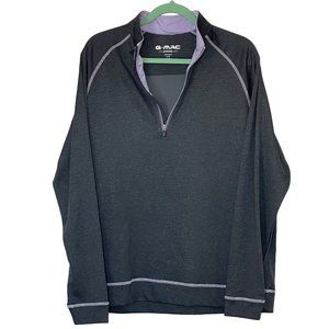 G-Mac Women's Apparel Grey & Purple 1/4 Zip Pullover XL Sweater Golf Wear